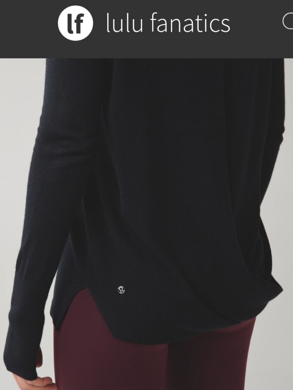 Lululemon Bring It Backbend Sweater Crossover Open Back Black Knit Medium - Picture 12 of 15